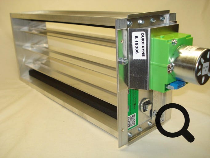 Surplus DuroZone PMB Rectangular Dampers, Clearance Rectangular Damper