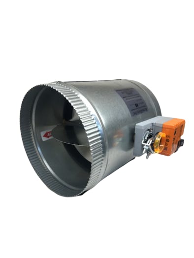 RetroZone HVAC custom mechanical Round damper with motor actuator belimo commerical grade