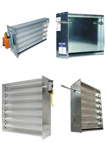 rectangular dampers, mechanical damper, custom damper, hvac, air conditioning supplies, RetroZone