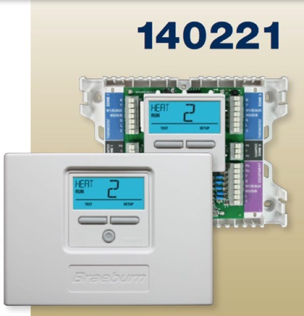 Braeburn 140221 2-Zone Control Panel, zone control, hvac, air conditioning supplies, RetroZone