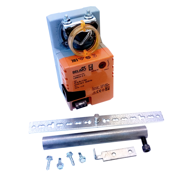 Retrozone LMB Kit 2, Belimo, Ztech, Buetler, under 3/8" diameter shaft, small shaft damper motor, replacement damper motor, HVAC